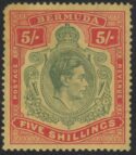 Aron R. Halberstam Philatelists Ltd.; British Commonwealth Stamps: BERMUDA - KGVI; Scott: 125a var; SG: 118; Condition: VF LH