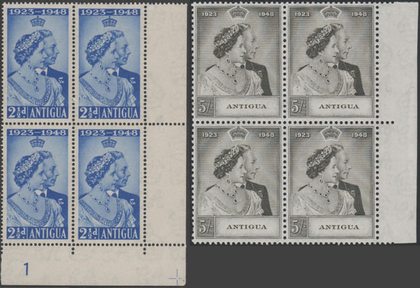 Aron R. Halberstam Philatelists Ltd.; British Commonwealth Stamps: ANTIGUA - KGVI; Scott: 98-99; SG: 112-113; Condition: VF NH