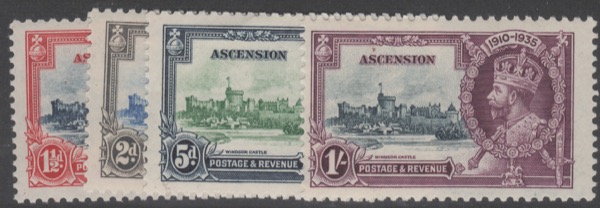 Aron R. Halberstam Philatelists Ltd.; British Commonwealth Stamps: ASCENSION - KGV; Scott: 33-36; SG: 31-34; Condition: F-VF NH