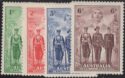 Aron R. Halberstam Philatelists Ltd.; British Commonwealth Stamps: AUSTRALIA - KGVI; Scott: 184-187; SG: 196-199; Condition: VF LH