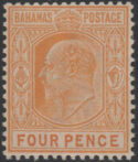 Aron R. Halberstam Philatelists Ltd.; British Commonwealth Stamps: BAHAMAS - KEVII; Scott: 39; SG: 64; Condition: VF LH