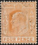 Aron R. Halberstam Philatelists Ltd.; British Commonwealth Stamps: BAHAMAS - KEVII; Scott: 39a; SG: 65; Condition: VF U