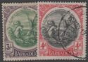 Aron R. Halberstam Philatelists Ltd.; British Commonwealth Stamps: BARBADOS - KGV; Scott: 134-+139; SG: 199-200; Condition: VF U