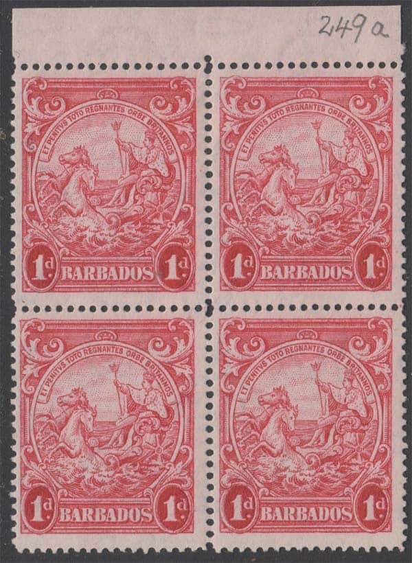 Aron R. Halberstam Philatelists Ltd.; British Commonwealth Stamps: BARBADOS - KGVI; Scott: 194; SG: 249a; Condition: VF NH