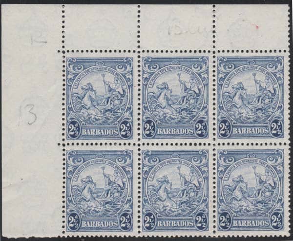 Aron R. Halberstam Philatelists Ltd.; British Commonwealth Stamps: BARBADOS - KGVI; Scott: none; SG: 251bb; Condition: VF NH