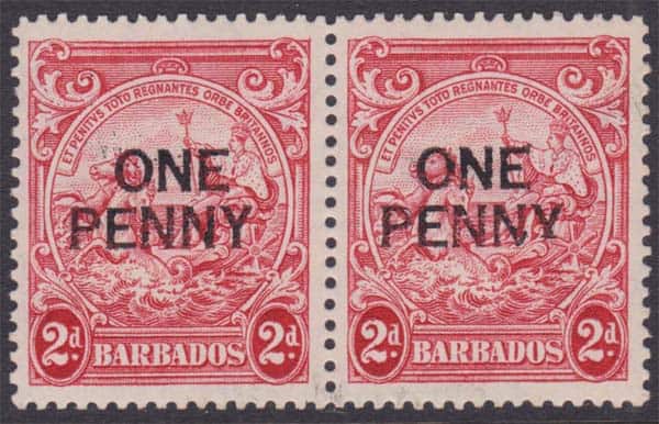 Aron R. Halberstam Philatelists Ltd.; British Commonwealth Stamps: BARBADOS - KGVI; Scott: none; SG: 264ec; Condition: VF NH