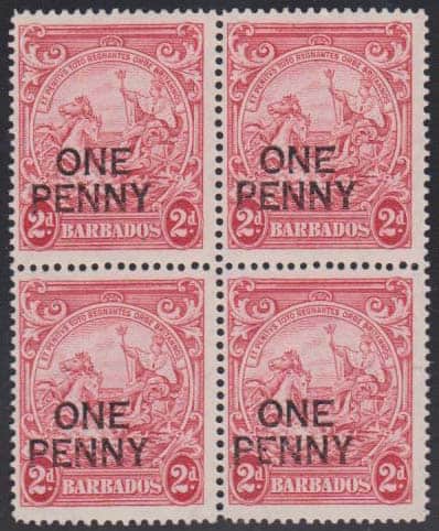 Aron R. Halberstam Philatelists Ltd.; British Commonwealth Stamps: BARBADOS - KGVI; Scott: none; SG: 264d; Condition: F-VF NH