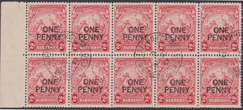 Aron R. Halberstam Philatelists Ltd.; British Commonwealth Stamps: BARBADOS - KGVI; Scott: none; SG: 264ed; Condition: VF U