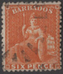 Aron R. Halberstam Philatelists Ltd.; British Commonwealth Stamps: BARBADOS - QV; Scott: none; SG: 70; Condition: F-VF U