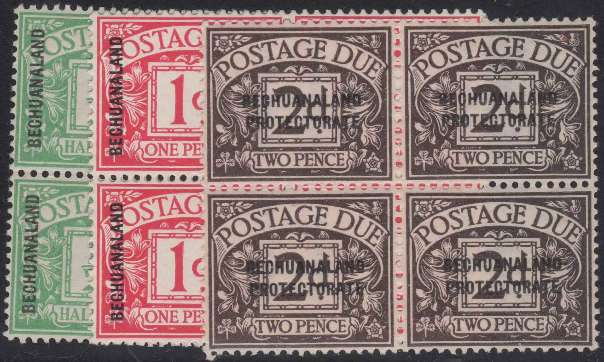 Aron R. Halberstam Philatelists Ltd.; British Commonwealth Stamps: BECHUANALAND - KGVI; Scott: J1-3; SG: D1-3; Condition: VF NH