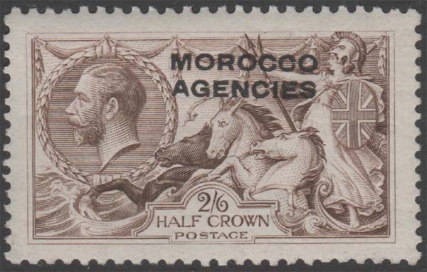Aron R. Halberstam Philatelists Ltd.; British Commonwealth Stamps: MOROCCO - KGV; Scott: 217; SG: 51c; Condition: XF LH