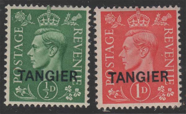 Aron R. Halberstam Philatelists Ltd.; British Commonwealth Stamps: MOROCCO - KGVI; Scott: none; SG: 251-252; Condition: VF LH