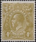 Aron R. Halberstam Philatelists Ltd.; British Commonwealth Stamps: AUSTRALIA - KGV; Scott: 73; SG: 102; Condition: VF LH