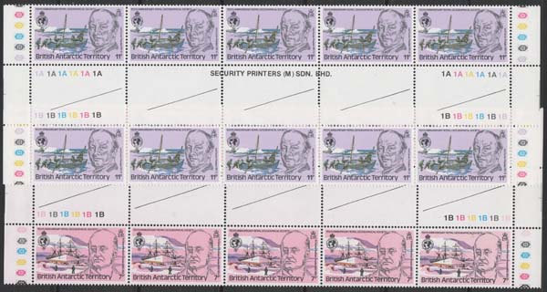 Aron R. Halberstam Philatelists Ltd.; British Commonwealth Stamps: BRITISH ANTARCTIC TERRITORY - QEII; Scott: none; SG: 94w-95w; Condition: VF NH