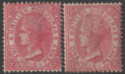 Aron R. Halberstam Philatelists Ltd.; British Commonwealth Stamps: BRITISH HONDURAS - QV; Scott: 14+14b; SG: 18+19; Condition: F-VF H