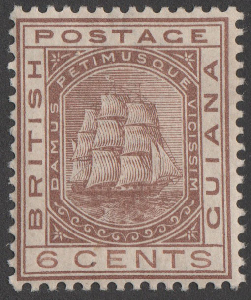 Aron R. Halberstam Philatelists Ltd.; British Commonwealth Stamps: BRITISH GUIANA - QV; Scott: 75; SG: 129; Condition: VF H