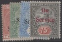 Aron R. Halberstam Philatelists Ltd.; British Commonwealth Stamps: CEYLON - QV; Scott: none; SG: O18-21; Condition: VF LH