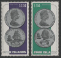 Aron R. Halberstam Philatelists Ltd.; British Commonwealth Stamps: COOK ISLANDS - QEII; Scott: 406-407; SG: 492-493; Condition: VF NH