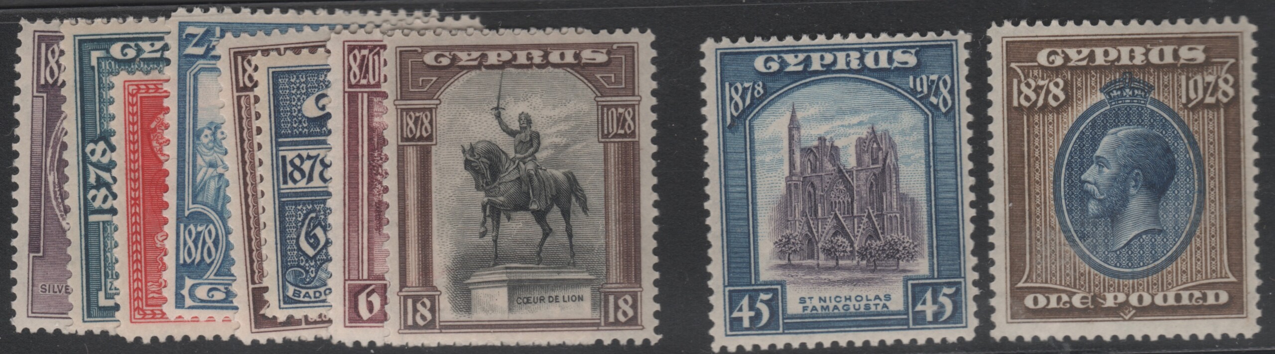 Aron R. Halberstam Philatelists Ltd.; British Commonwealth Stamps: CYPRUS - KGV; Scott: 114-123; SG: 123-132; Condition: VF LH