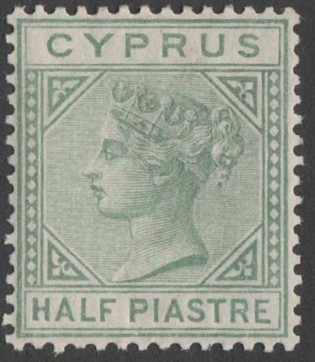 Aron R. Halberstam Philatelists Ltd.; British Commonwealth Stamps: CYPRUS - ; Scott: 19a; SG: 16a; Condition: VF LH