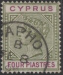Aron R. Halberstam Philatelists Ltd.; British Commonwealth Stamps: CYPRUS - QV; Scott: 32; SG: 44; Condition: VF U