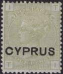 Aron R. Halberstam Philatelists Ltd.; British Commonwealth Stamps: CYPRUS - QV; Scott: 4; SG: 4; Condition: F-VF H