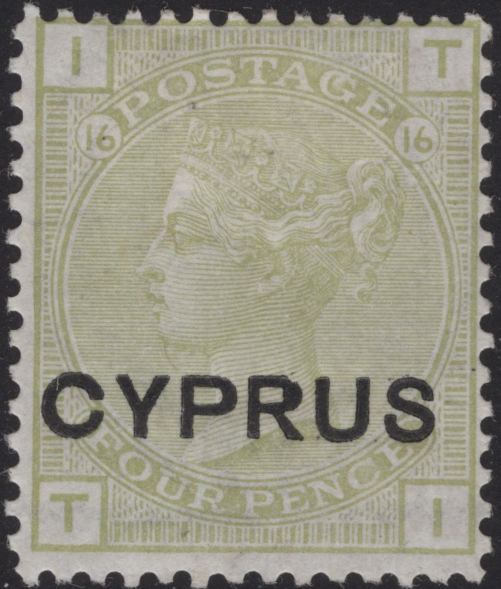 Aron R. Halberstam Philatelists Ltd.; British Commonwealth Stamps: CYPRUS - QV; Scott: 4; SG: 4; Condition: F-VF H