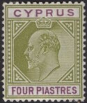 Aron R. Halberstam Philatelists Ltd.; British Commonwealth Stamps: CYPRUS - KEVII; Scott: none; SG: 66; Condition: F-VF LH