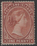 Aron R. Halberstam Philatelists Ltd.; British Commonwealth Stamps: FALKLAND ISLANDS - QV; Scott: 12; SG: 19; Condition: F-VF HR
