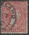 Aron R. Halberstam Philatelists Ltd.; British Commonwealth Stamps: FALKLAND ISLANDS - QV; Scott: 12a var; SG: 22; Condition: F-VF U