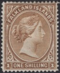 Aron R. Halberstam Philatelists Ltd.; British Commonwealth Stamps: FALKLAND ISLANDS - QV; Scott: 18a; SG: 38; Condition: VF HR