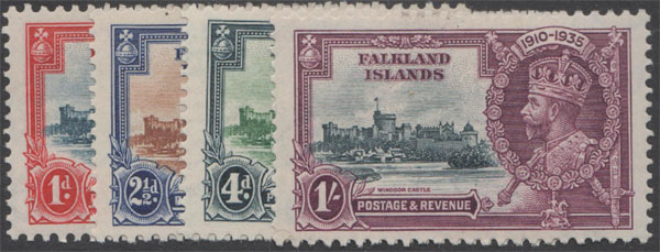 Aron R. Halberstam Philatelists Ltd.; British Commonwealth Stamps: FALKLAND ISLANDS - KGV; Scott: 77-80; SG: 139-142; Condition: VF H