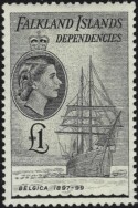 Aron R. Halberstam Philatelists Ltd.; British Commonwealth Stamps: FALKLAND ISLANDS - QEII; Scott: 1L33; SG: G40; Condition: VF LH