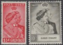 Aron R. Halberstam Philatelists Ltd.; British Commonwealth Stamps: GOLD COAST - KGVI; Scott: 142-143; SG: 147-148; Condition: VF NH