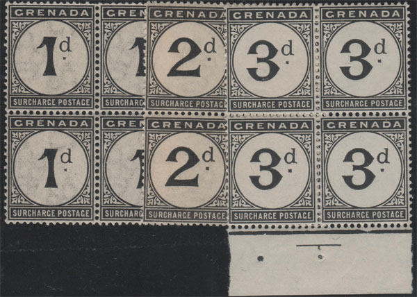 Aron R. Halberstam Philatelists Ltd.; British Commonwealth Stamps: GRENADA - KEVII; Scott: J8-10; SG: D8-10; Condition: VF NH