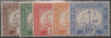 Aron R. Halberstam Philatelists Ltd.; British Commonwealth Stamps: HONG KONG - KGVI; Scott: J1-5; SG: D1-5; Condition: VF H