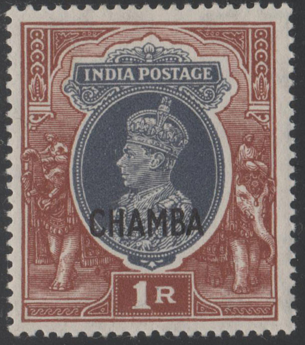 Aron R. Halberstam Philatelists Ltd.; British Commonwealth Stamps: INDIA CHAMBA - KGVI; Scott: 101; SG: 102; Condition: VF LH