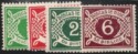 Aron R. Halberstam Philatelists Ltd.; British Commonwealth Stamps: IRELAND - KGV; Scott: J1-4; SG: D1-4; Condition: F-VF LH