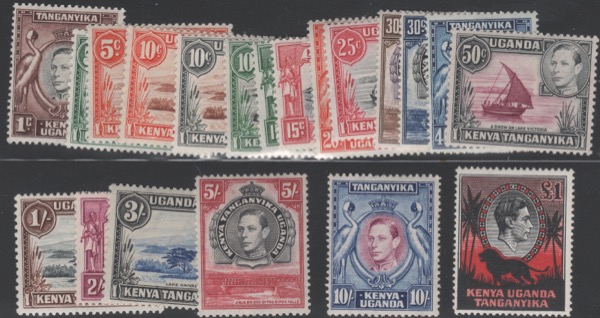 Aron R. Halberstam Philatelists Ltd.; British Commonwealth Stamps: KENYA (K.U.T.) - KGVI; Scott: 66-85; SG: 131-150; Condition: VF LH