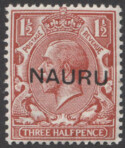 Aron R. Halberstam Philatelists Ltd.; British Commonwealth Stamps: NAURU - KGV; Scott: none; SG: 15; Condition: VF NH