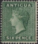 Aron R. Halberstam Philatelists Ltd.; British Commonwealth Stamps: ANTIGUA - QV; Scott: 19; SG: 29; Condition: F-VF H