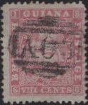 Aron R. Halberstam Philatelists Ltd.; British Commonwealth Stamps: BRITISH GUIANA - QV; Scott: 31; SG: 54; Condition: F-VF U