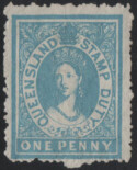 Aron R. Halberstam Philatelists Ltd.; British Commonwealth Stamps: QUEENSLAND - ; Scott: none; SG: F9; Condition: F-VF