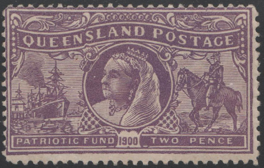 Aron R. Halberstam Philatelists Ltd.; British Commonwealth Stamps: QUEENSLAND - QV; Scott: B2; SG: 246b; Condition: F-VF VLH