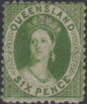 Aron R. Halberstam Philatelists Ltd.; British Commonwealth Stamps: QUEENSLAND - ; Scott: none; SG: 91; Condition: F-VF LH