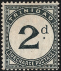 Aron R. Halberstam Philatelists Ltd.; British Commonwealth Stamps: TRINIDAD - KGV; Scott: J3; SG: D3; Condition: F-VF LH