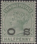 Aron R. Halberstam Philatelists Ltd.; British Commonwealth Stamps: TRINIDAD - QV; Scott: O1; SG: O1; Condition: VF H