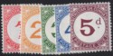 Aron R. Halberstam Philatelists Ltd.; British Commonwealth Stamps: TRISTAN DA CUNHA - QEII; Scott: J1-5; SG: D1-5; Condition: VF NH