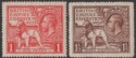 Aron R. Halberstam Philatelists Ltd.; British Commonwealth Stamps: GREAT BRITAIN - KGV; Scott: 185-186; SG: 430-431; Condition: F-VF LH