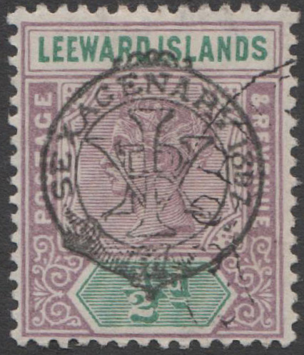 Aron R. Halberstam Philatelists Ltd.; British Commonwealth Stamps: LEEWARD ISLANDS - QV; Scott: 9; SG: 9; Condition: VF U